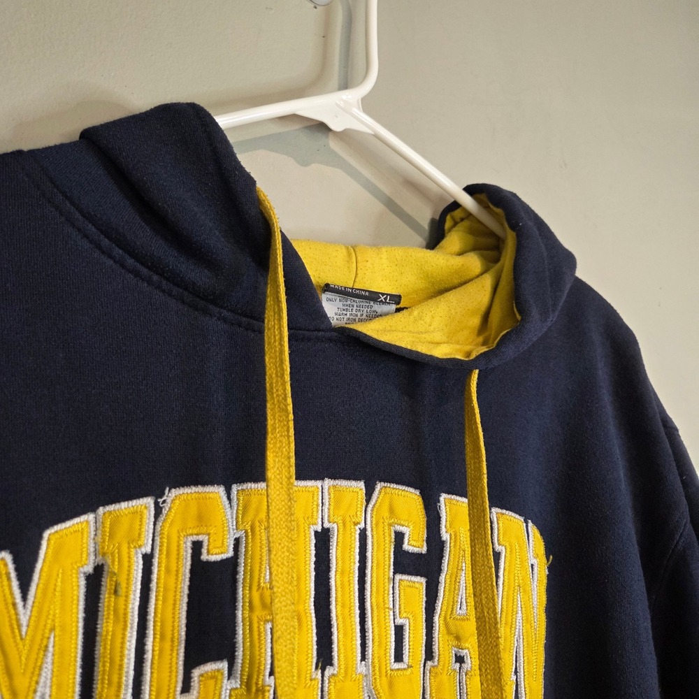Stadium Athletics Michigan Wolverines NCAA Hoodie Sweatshirt Mens XL‎ Navy Y2K